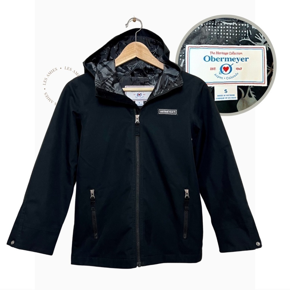 Obermeyer‎ Kids Boys The Heritage Collection Black Jacket with Hood Small